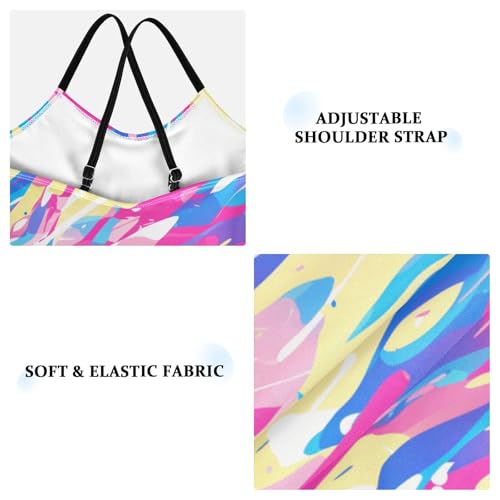 Camouflage Pattern Trendy Style Kids Girls 1-Piece Swimsuit Beach Swimming Suits Adjustable Strap Quick-Dry3