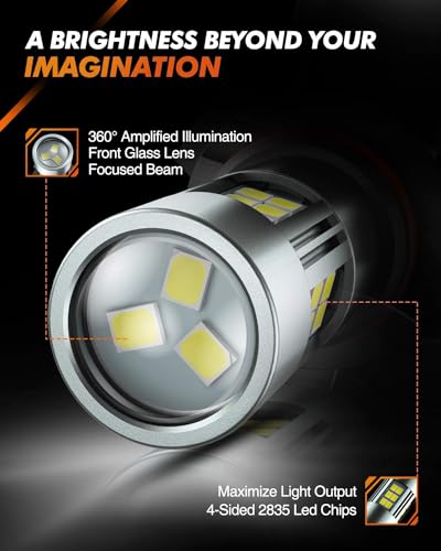 Image of SEALIGHT H8 /H9 /H11 9005 /HB3 H10 Fog Light Bulbs Combo, 100,000LM Ultra-Bright 6500K 9005 H11 Bulbs with Cooling Fan, True Plug N Play, Non-polarity, for 2015-2020 Ford F-150, Pack of 6