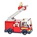 Bluey Firetruck Toy Playset with Firefighter Bingo, Bluey & Bob Bilby, Toddler Fire Truck w/ Spinning Ladder, Water Hoses for Kids Ages 3+
