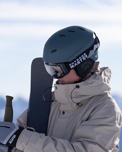 Image of OutdoorMaster Kelvin Ski Helmet - Snowboard Helmet for Men, Women & Youth (Dark Blue,S) | Ski & Snowboard Use,Fits Men,Women & Youth,ASTM Certified Impact Protection,Adjustable Ventilation