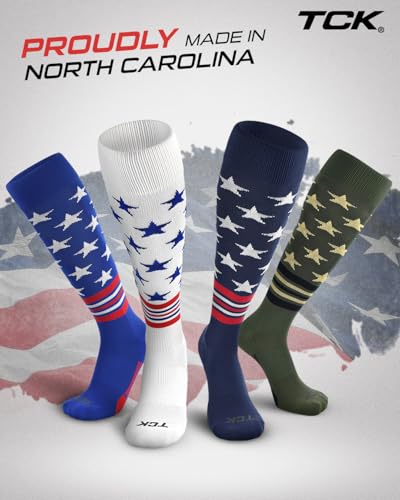 Image of TCK Baseball Socks & Softball Socks | USA Made American Flag & Patriotic Stars, Stripes | Youth Boys, Girls, Men & Women