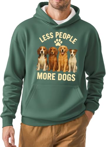 Antidaa Less People More Dogs Hoodies Unisex Golden Retriever Graphic Pullover Top4