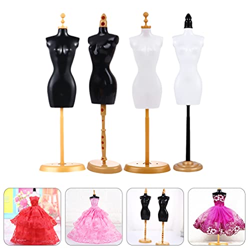 EXCEART 4 Pcs Suporte Modelo Exibição De Vestido De Boneca Forma De Vestido De Manequim De Boneca Su