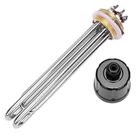 DERNORD 220V 3750W 1-1/2 Zoll 47MM DN40 Heizelement 3U Typ Warmwasserbereiter BSP Kupfer Flansch