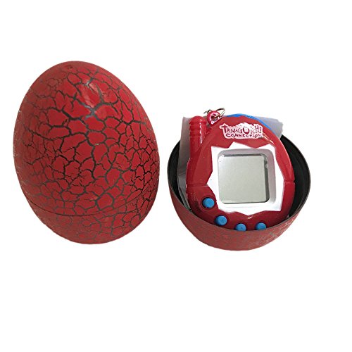 Yidarton Electronic Pets Child Toy Key Digital Pets Tumbler Dinosaur Egg Virtual Pets (Red)