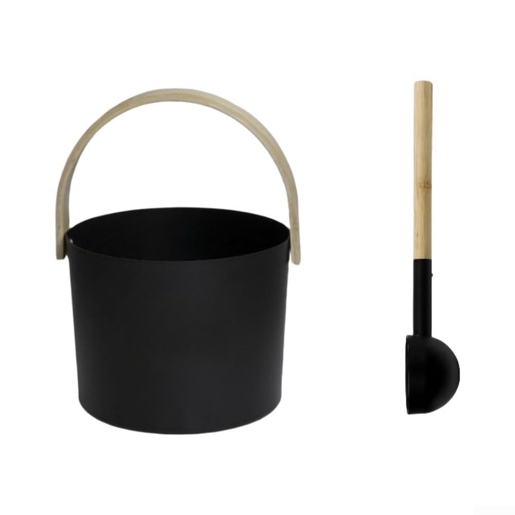 Secchio Sauna Nero 7L al per calore Estremo Secchio Sauna Nero