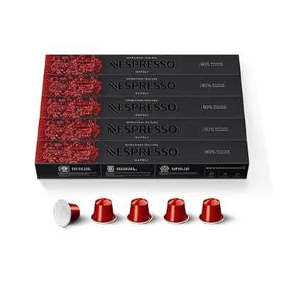 Nespresso Capsules Original Line, Ispirazione Napoli, Dark Roast Coffee Pods, 50-Count Espresso Coffee Pods,