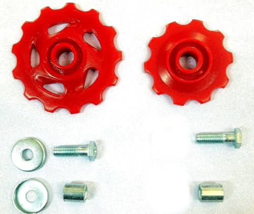 Image of 50002 Molded Plastic Bicycle Derailleur Gear Pulley Wheels (13T & 10T, Multicolour) - 2pcs
