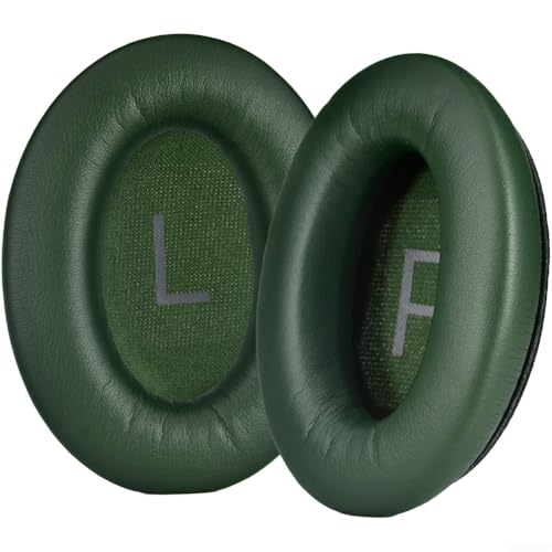Sogoluat Almohadillas de repuesto para auriculares Bose QC45 y QC35, cojines de espuma viscoelástica de cuero de proteína suave, accesorios de actualización de comodidad de sonido de alta fidelidad (E