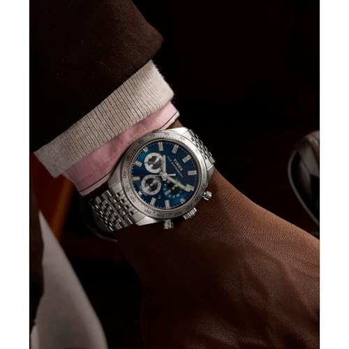 TIMEX Waterbury Blue Round Dial Stainless Steel Watch - Image 8