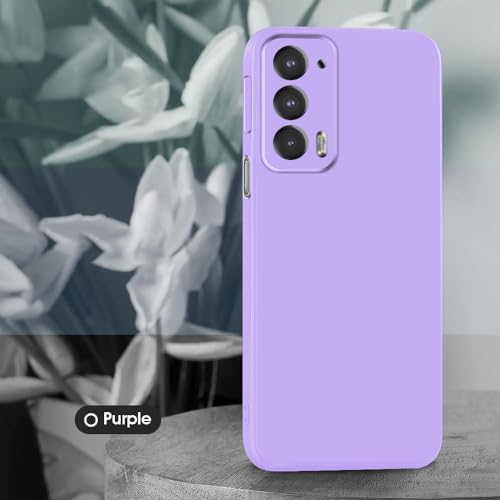Image of Back Cover for Motorola Edge 20 5G | Full Camera Protection | Premium Liquid Silicon Case | Flexible Bumper Case for Motorola Edge 20 5G (Purple)