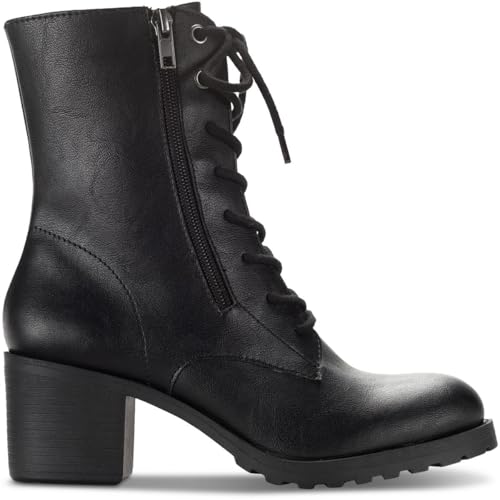 Sun + Stone Womens Sheilaa Zipper Combat & Lace-Up Boots Black 5 Medium (B,M)2