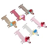 CORHAD 6 Stück Teiliges Dekorative Hund Haarclips mit Niedlichem Cartoon Design Leichte Haarklammern für Haustierfrisuren Farblich Zufällig Kompakt und Langlebig für Zufällige Farbe