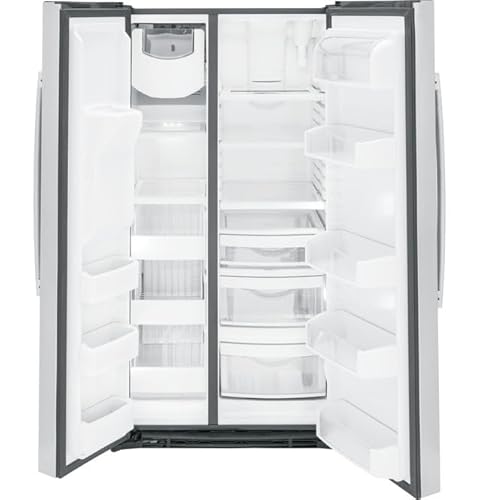 GE Profile 25.3 cu. ft. Side by Side Refrigerator in Fingerprint Resistant Stainless Steel PSE25KYHFS on Fridge.com