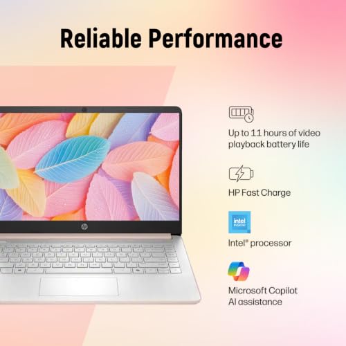 Image of HP 14 inch HD Student Business Laptop, Intel N150, 4GB RAM, 384GB Storage
