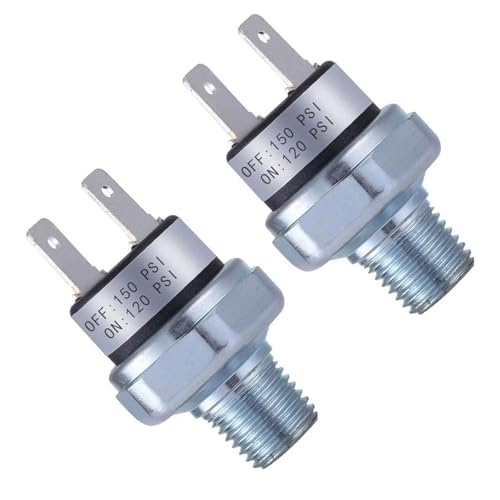 2PCS 120-150 PSICXCb`A1/4 "-18 NPT˂12V 24V DCGARvbT[̓XCb`