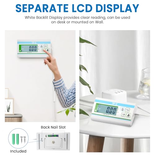 Image of TIPRE Medical Grade Floor Scale Professional Physician Scale 660lb Wrestling Scale for Body Weight Bariatric Scale Heavy Duty Easy to Read Separate Display Screen for Home, Hospital & Physician Use