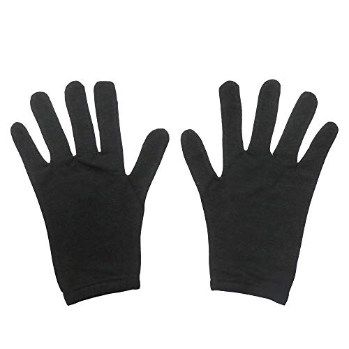 Edenswear Tencel feuchtigkeitsspendende Handschuhe für Kinder mit Zink (S, schwarz)