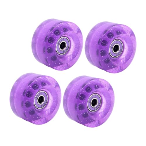 BESPORTBLE Replacement Roller Skates Wheels 4pcs Double Row 82a Pu High Elastic Ice Skating Wheel Outdoor/indoor for Boys and Girls/adults