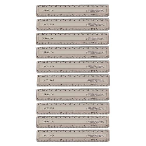 Q-Connect Acrylic Shatter Resistant Ruler 15cm Clear (Pack of 10)