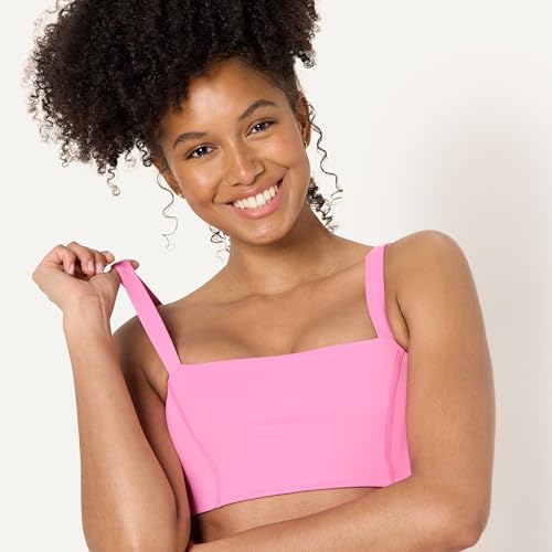 Image of Amazon Essentials Women's Active FormFlex Buttery Soft Light Support Bandeau Sports Bra with Adjustable Straps