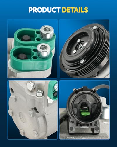 Image of PHILTOP A /C Compressor 78347 Replacement for Hyundai Elantra 2001-2006, Tiburon 2003-2008 2.0L