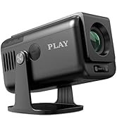 PLAY Victory AVI Android 13 Smart LED Projector, 300 ANSI Lumens Full HD 1080p Mini Home Theater ...