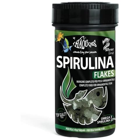 Haquoss Spirulina & Chlorella Flakes Alimento en Escamas para Peces Vegetales Cover