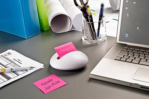 Post-it PBL-B12Y Dispensador Negro diseñado por Karim + Post-it R330 Notas Z-Notes. Color amarillo. Pack 12 blocs