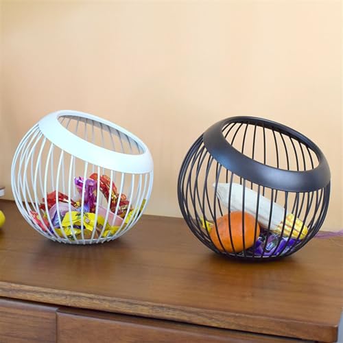 Centro de mesa frutero de hierro blanco con forma creativa para cocina 7