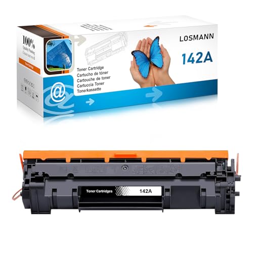 LOSMANN Cartucho de tóner 142A con chip compatible con HP 142A W1420A para HP Laserjet MFP M140w Toner M110w M110 MFP M140 MFP M139w M139 142X W1420X (1 negro)