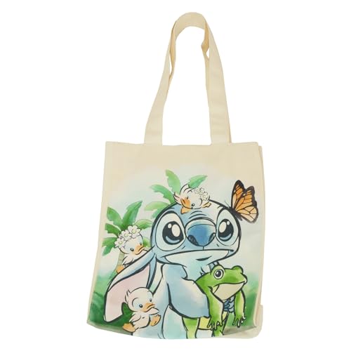 Bolso Tote Canvas Disney Stitch Springtime Daisy miniatura 4