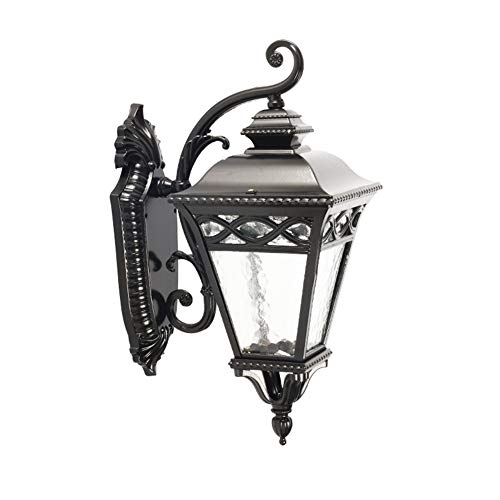 Preisvergleich Produktbild Fayoo Außenleuchte Wandlampe Umgekehrte Pyramide Schwarz High Light Streifenglas E27