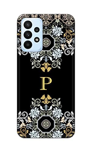 Image of Printed Hard Back Cover Case for Samsung Galaxy A23 4G | Samsung Galaxy A23 5G Back Cover (Alphabet P) -1803