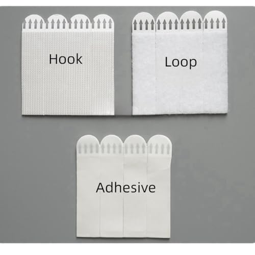 Image of 36-Pairs(72Strips) Picture Hanging Strips Heavy Duty， Hook and Loop Tape Damage Free，Removable Hook and Loop Tape，for Wall,Hanging Picture Without Nail