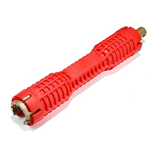 Preisvergleich Produktbild Wechsel-Wasserhahn-Werkzeug, Waschbeckenschlüssel, Rohrzange für Toilettenschüssel, Waschbecken, Wasserhahn, Badezimmer, Küche, Sanitär, Reparatur und Installation Free Size rot