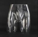 YJIUYUANQ Male Lower Body Mannequin Plastic Transparent Underwear Underpants Display Hip Model Shorts Display Props, Clear