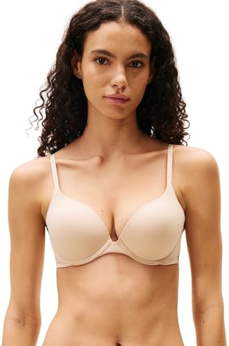 Sujetador push-up Tommy Hilfiger rosa de talla 80 con copas con relleno