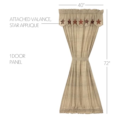 VHC-Brands-Abilene-Star-Cotton-72×40-Door-Panel-with-Attached-Valance-Red VHC Brands Abilene Star Cotton 72×40 Door Panel with Attached Valance Red