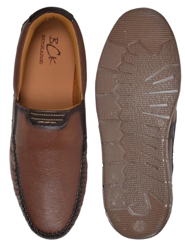 Image of Buckaroo GOSA Genuine Leather Brown Casual Shoes for Mens