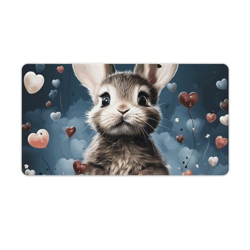 Tapis de souris de jeu grande taille en cœur pour le confort du bureau à la maison