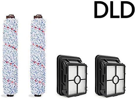 DLD Multi Surface 1868 Brush Roll and 1866 Vacuum Filter Compatible with Bissell CrossWave, Replaces Part 1608683, 160…