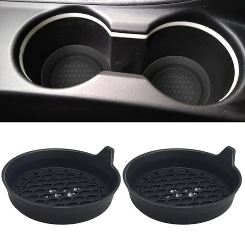 2 PCS Car Cup Coasters, Universal Cup Holder Coaster for Car Accessories, Bling CupHolders Insert for Women Non-Slip Silicone Car Cup Holder Coasters