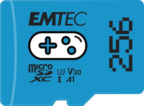 Emtec Gaming ECMSDM256GXCU3G Microsd-Karte 256 Gb Schreibgeschwindigkeit 95 Mb/S Lesegeschwindigkeit 100 Mb/S Blau-image