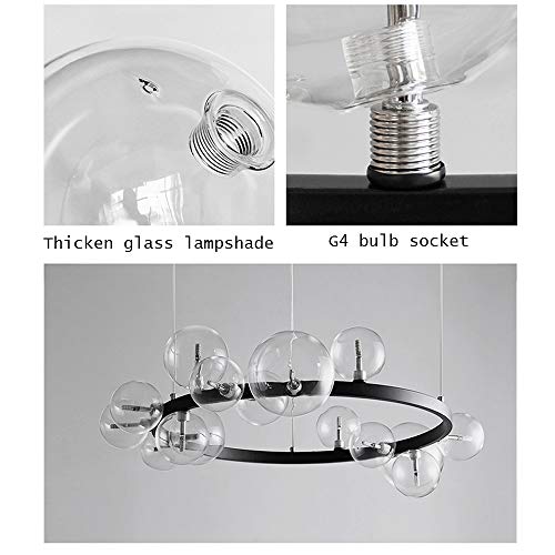 HQSGDMN Lampadario in ferro battuto nero nordico