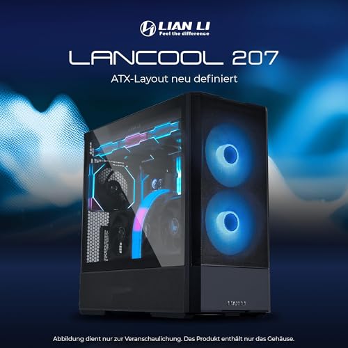 Image of Lian Li Lancool 207 Black Cabinet with 4 Fans