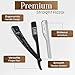 Facón Straight Razors for Men - Professional Barber Straight Edge Razor Kit with 100 Blades, Wooden Stainless Steel Barbero Shaver for a Smooth & Precise Shave, Premium Barber Razor for Men's Shaving