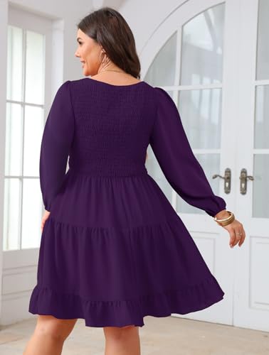 Image of SCOMCHIC Women's Plus Size Cocktail Mini Short Dress