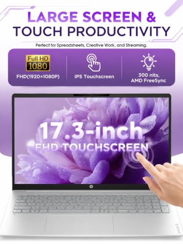 Image of HP OmniBook 3, 17.3'' Touchscreen Laptop, 16GB RAM, 1TB SSD, Backlit KB