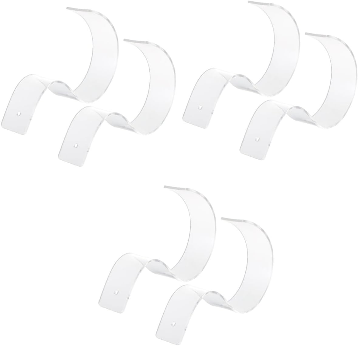 Outanaya 6pcs Elegant Acrylic Belt Display Stand Belt Holder Rack for Shop Store Organizer